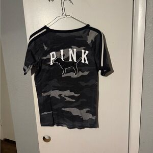 PINK Victoria's Secret Gray Camouflage Tee